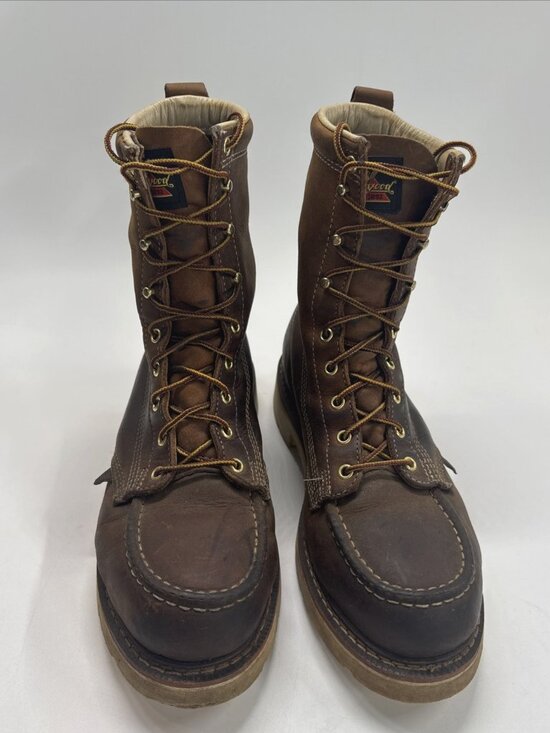 Thorogood Steel Toe Work Boots Mens 9.5 D Mens Brown Leather Oil Slip Resistant main image 12